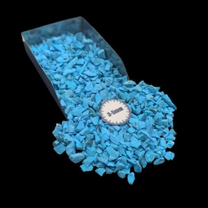 Turquoise Coarse Crushed Gemstone 3-5mm For Fish Tank Women Gift Wood Working Inlay Ring Inlay Jewelry Making