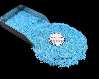 Turquoise Gemstone Crushed Powder For Woodworking Jewelry Making Ring Inlay 0.5-1mm Decorative Inlay Stone for Resin Art,