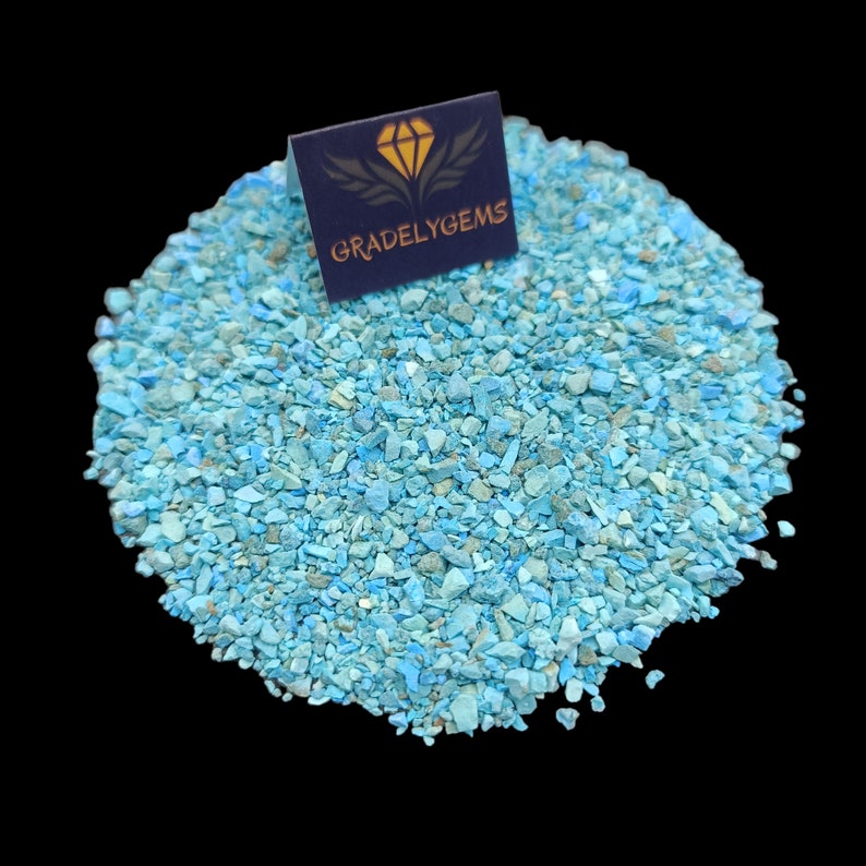 Turquoise Raw Crushed Gemstone Powder 13mm Rough Gemstone Etsy