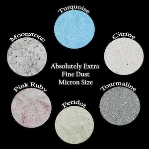 Genuine Gemstone Crushed Extra Fine Dust Raw Stone Powder Absolutely Extra Fine Premium Powder For Special Project Ruby Peridot Citrine Dust