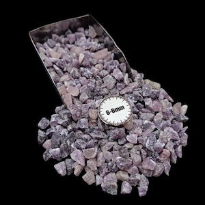 Natural Crushed Lapidolite 6-8mm for Wood Inlay Resin Art Nail Art - Coarse Gemstone Material for Crafting Jewelry Making  DIY Projects
