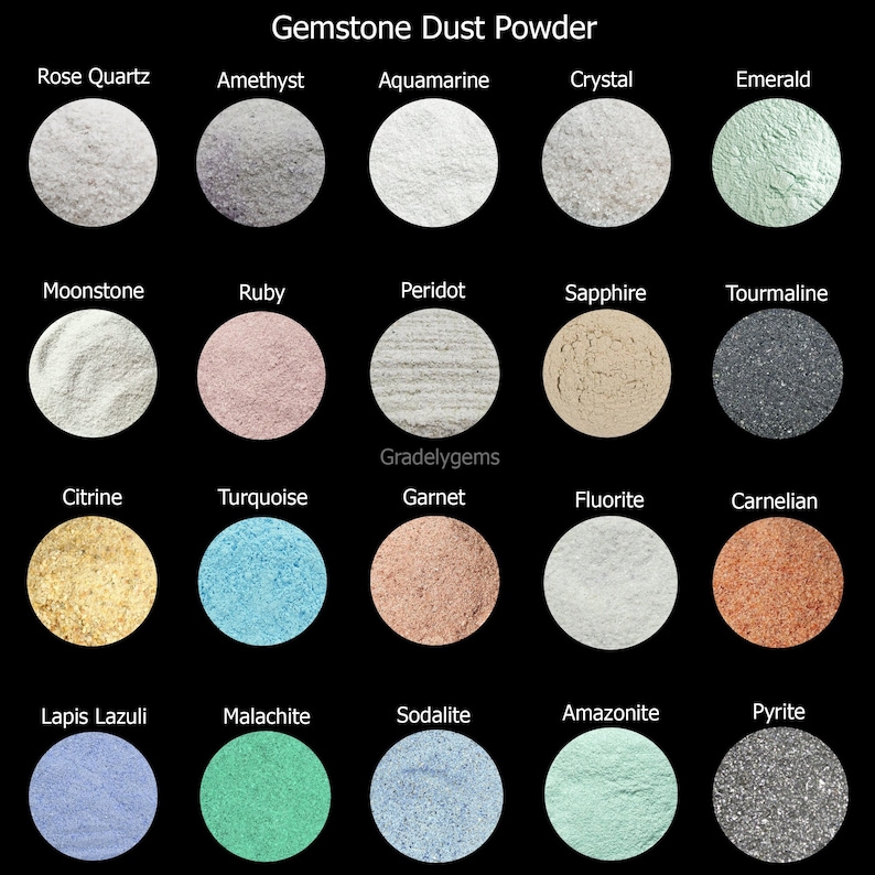 gemstone crushed powder: Sparkling crystals, vibrant hues, and fine texture for crafting, jewelry making, and artistic projects