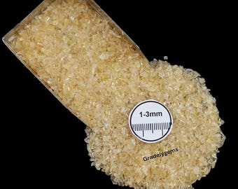 Citrine Hydro Quartz Crushed Powder – 1-3mm for Jewelry, Resin, Woodworking Inlay