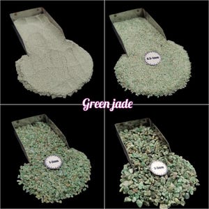 Natural Green Jade Crushed Powder for Energy Healing  Jewelry Inlay - Coarse Fine Dust for Crafting Supplies