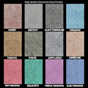 Crushed Gemstone Fine Dust Powder, Fine Raw Stone Dust Powder For Ring Inlay, Gemstone Sand Crushed Powder Healing, Woodworking Painting Art
