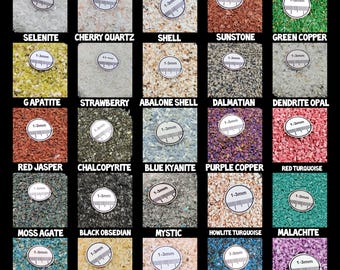 Raw Crushed Gemstone Powder - 1-3mm Coarse - Perfect for Ring Inlay Jewelry Making and Healing Crafts - Findings for Unique Designs