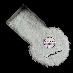 Aqua Hydro Quartz Gemstone Crushed Powder - 0.5-1mm Crush for Jewelry Making & Resin Art Woodworking Ring Inlay