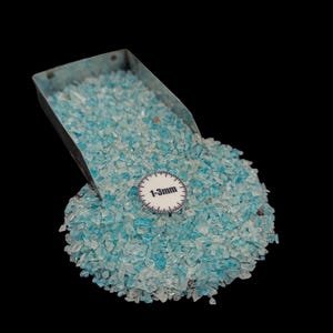 Crushed Dyed Aquamarine Gemstone 1-3mm for Wood Inlay Crafts  Jewelry Making Supplies