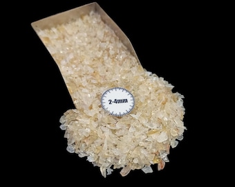 Raw Citrine Gemstone Crushed Coarse 2-4mm Assorted Pieces - Gemstone Powder Great For Woodworking Resin Art Jewelry Inlay Making Supplies