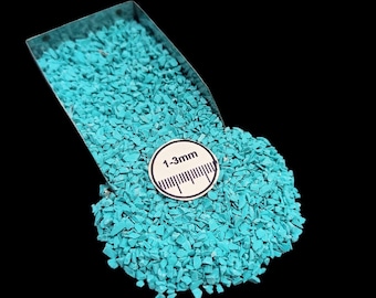 Coarse Turquoise Powder Crushed 1-3mm Perfect for Silver Art Wood Inlay Jewelry Designs - Gemstone Crushed Turquoise Supplies For Artist