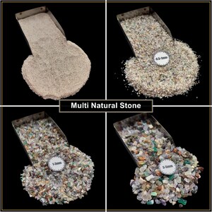 Multi Natural Stone Crushed Massage Powder for Resin Art  Fish Tanks - Unique Gift for Women  Wood Inlay Projects