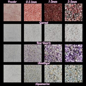 Gemstone Crushed Coarse Powder for Ring Inlay | Resin Art, Healing, Wood Filling, Candle Bottle Decor | Coarse Crystal Craft Supply All Size