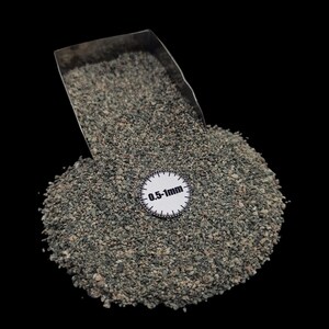 Natural Black Tourmaline with Mica Crushed 05-1mm Coarse Gemstone Powder for Jewelry Making  Wood Inlay