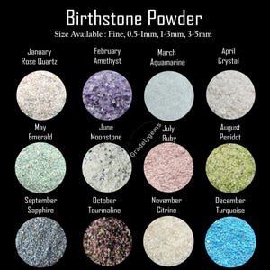 Birthstone Gemstone Crushed Raw Stone Powder, Healing Crystal Crushed Powder, Great For Woodworking Resin Art Massage Powder Craft, All Size