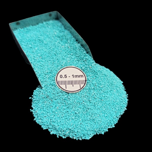 Crushed Turquoise Powder Coarse 0.5-1mm Perfect for Silver Art Wood Inlay Jewelry Designs - Gemstone Crushed Turquoise Supplies For Artist