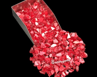 Red Crushed Opal Effect Acrylic Inlay Material (3-5mm)