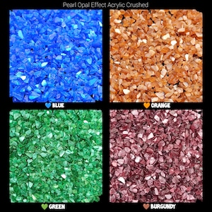 Premium Inlay Material for Ring Jewelry Crushed Opal Effect Flaming, Pearl Effect Acrylic Crushed Woodwork, Pen Making, 1-3mm Opal Crushed