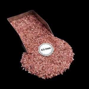 Natural Garnet Gemstone Crushed Coarse Powder 0.5-2mm Size for Jewelry Making Crafts - Woodworking Jewelry Inlay Home Decor Crushed Gemstone