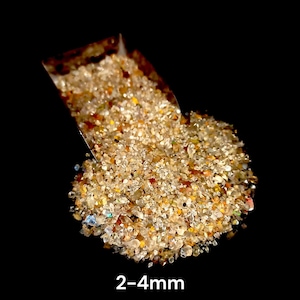 Ethiopian Fire Opal Gemstone Chips, Crushed Coarse 2-4mm (Jewelry & Resin Art)