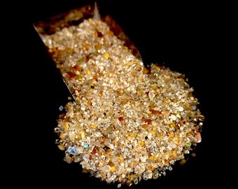 Äthiopischer Feueropal Edelstein Chips, grob 2-4 mm (Schmuck & Resin-Kunst)