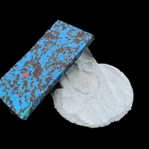 Crushed Gemstone Powder for Resin Art  Woodworking - Black Blue Turquoise Inlay - Hand-Crushed Natural Dust for Crafting  Jewelry Making