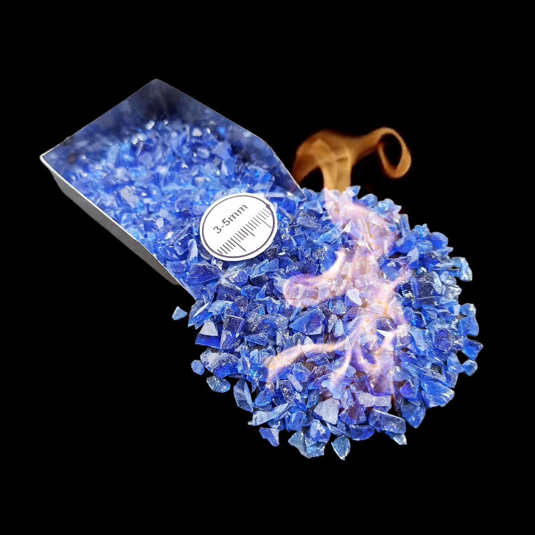 Iolite Blue Fire Pit Glass premium Tempered Glass for Gas Etsy