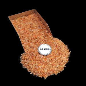 Carnelian Crushed Coarse 0.5-2mm | Gemstone Inlay | Jewelry Making | Resin Art | Mosaic Supplies