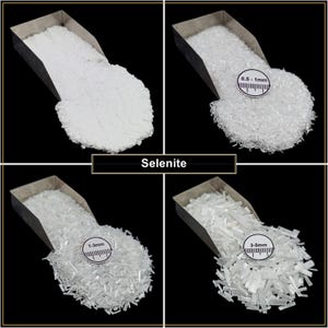 Natural Selenite Crushed Powder for Energy Healing  Crafting - Coarse Fine Dust for Jewelry Inlay  Woodworking Supplies