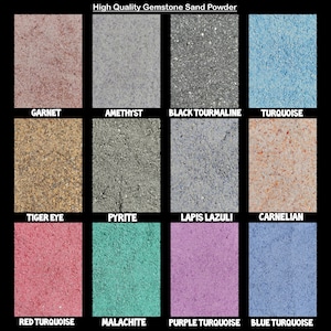 Crushed Gemstone Fine Dust Powder, Fine Raw Stone Dust Powder For Ring Inlay, Gemstone Sand Crushed Powder Healing, Woodworking Painting Art