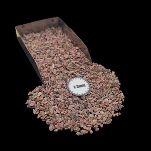 Crushed Coarse Rhodonite Gemstone Powder 1-3mm | Great For Resin Art Woodworking Ring Inlay