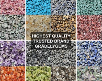 80+ Premium Crushed Gemstones , 3-5mm Gemstone Crushed Coarse Powder For Jewelry Inlay Healing Art Crafts Woodworking Inlay Making Supplies