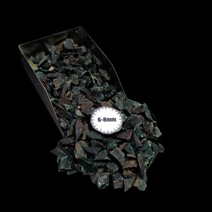 Natural Moss Agate Coarse Gemstone for Wood Inlay Ring Inlay Fish Tank and Home Decor - 6-8mm Crushed Pieces