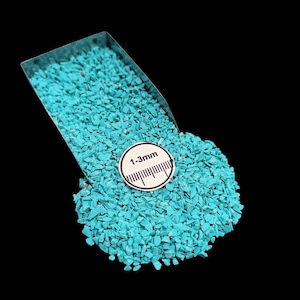 Coarse Turquoise Powder Crushed 1-3mm Perfect for Silver Art Wood Inlay Jewelry Designs - Gemstone Crushed Turquoise Supplies For Artist