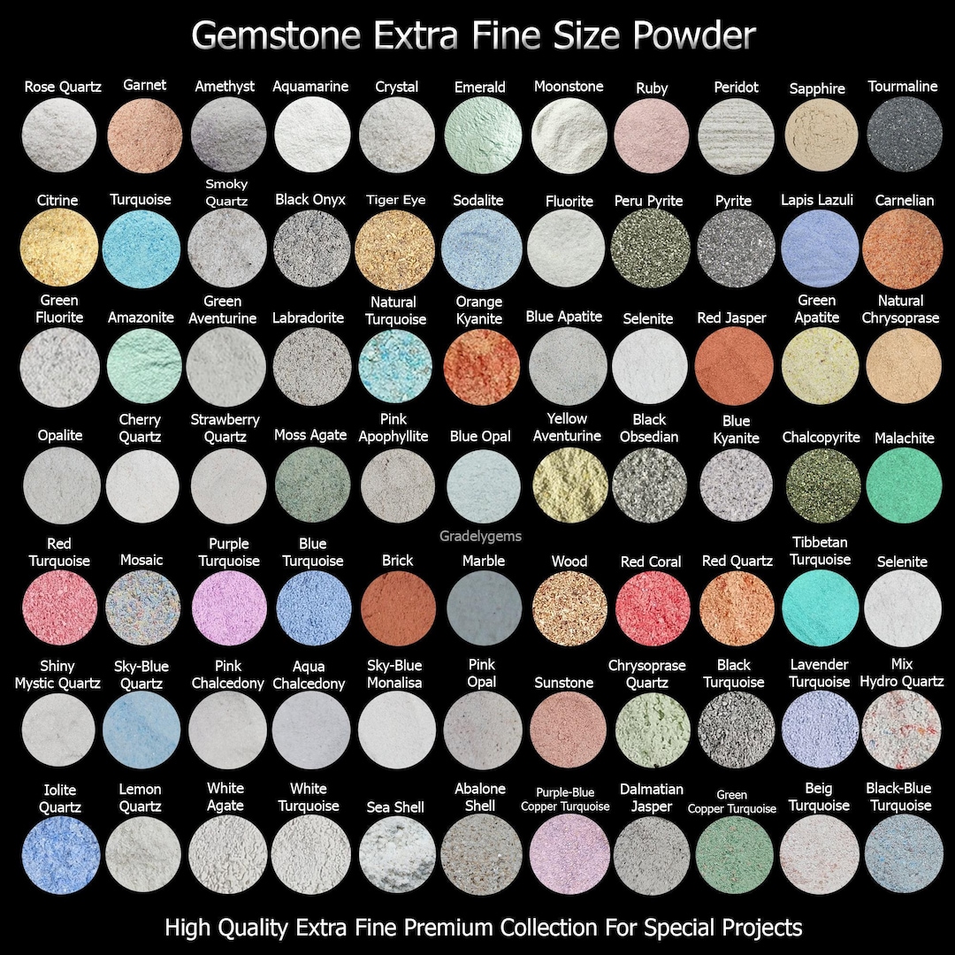 Premium Gemstone Absolutely Extra Fine Crushed Raw Stone Powder ...