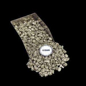 Peru Pyrite Gemstone Crushed Coarse Powder 4-6mm Stones For Fish Tank Landscaping Woodworking Jewelry Ring Inlay