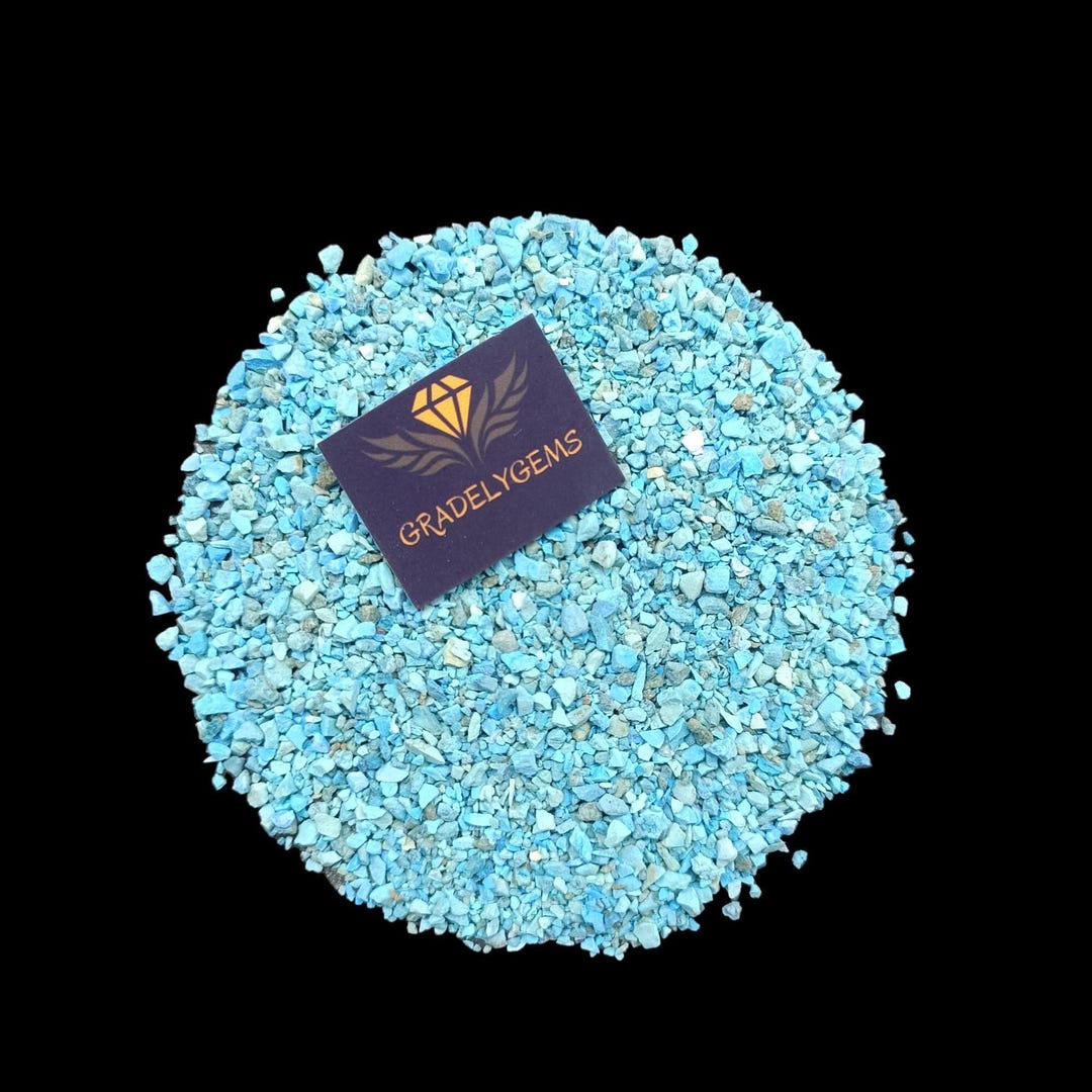 Turquoise Raw Crushed Gemstone Powder, 1-3mm Rough Gemstone Powder ...