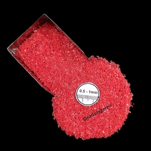Red Coral Gemstone Crushed Powder (0.5-1mm) - Jewelry Making & Resin Art