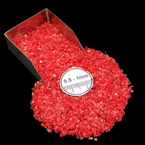 Premium Inlay Material for Ring Jewelry Deep Red Crushed Opal Effect Flaming, Pearl Effect Acrylic Crushed Woodwork, Pen Making, 0.5-1mm