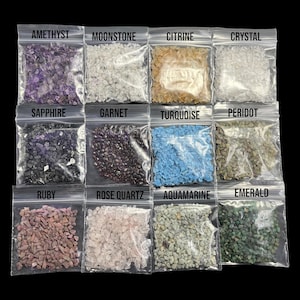 Gemstone Crushed Coarse Premium Quality Dust Free Collection Natural Gemstone Chips Crushed Jewelry Making Resin Art Ring Inlay Woodworking