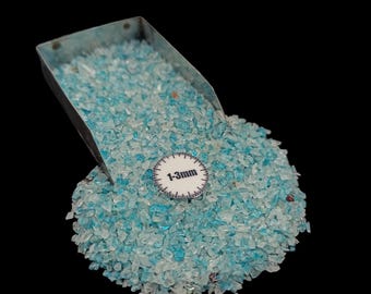 Crushed Dyed Aquamarine Gemstone 1-3mm for Wood Inlay Crafts  Jewelry Making Supplies