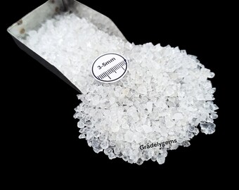 Natural Clear Crystal Gemstone Crushed Fine Dust Powder For Woodworking Jewelry Making Ring Inlay 3-5mm