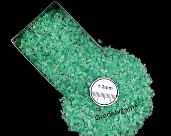 Green Hydro Quartz Crushed Powder: 1-3mm Gemstone for Resin Art & Jewelry