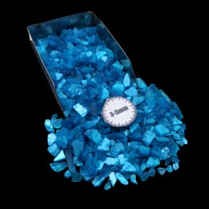 Radiant Apatite Blue Opal Effect Acrylic Crushed 3-5mm Powder for Bold Inlay, Woodworking, Resin Art Statement Craft Projects (Synthetic)