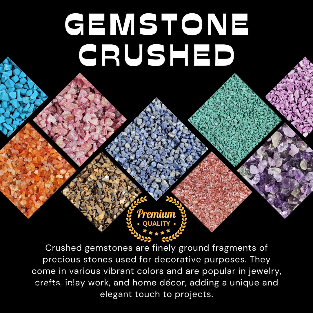Premium Crushed Coarse Gemstone Fine Raw Stone Powder, Healing Crystal ...