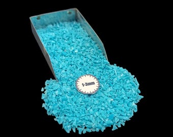 Crushed Coarse Turquoise Quartz Gemstone 1-3mm For Resin Art Crystal Art Fish Tank