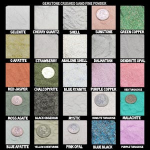 Crushed Gemstone Powder for Resin Art, Jewelry Making, Woodworking Inlay