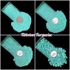 Tibetan Turquoise Crushed Gemstone Powder - Coarse Grind Multiple Sizes for Art  Crafts Resin Filling Stone, Wood Inlay Material,