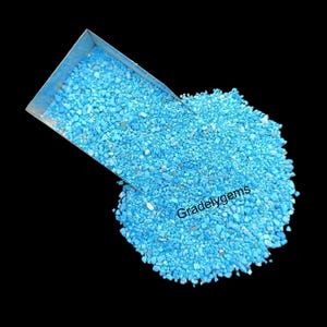 Crushed Turquoise Stone Powder - 1-3mm for Woodworking  Jewelry Making  Sky Blue Hue