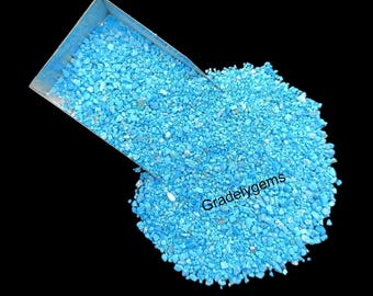 Crushed Turquoise Stone Powder - 1-3mm for Woodworking  Jewelry Making  Sky Blue Hue