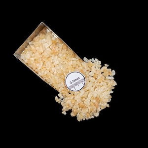 Crushed Gemstone Coarse Powder Yellow Aventurine 3-5mm Size For Resin Art Woodworking Art Crafts, Silver Art Crushed